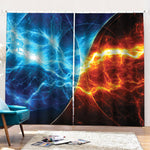 Fire And Ice Energy Print Pencil Pleat Curtains
