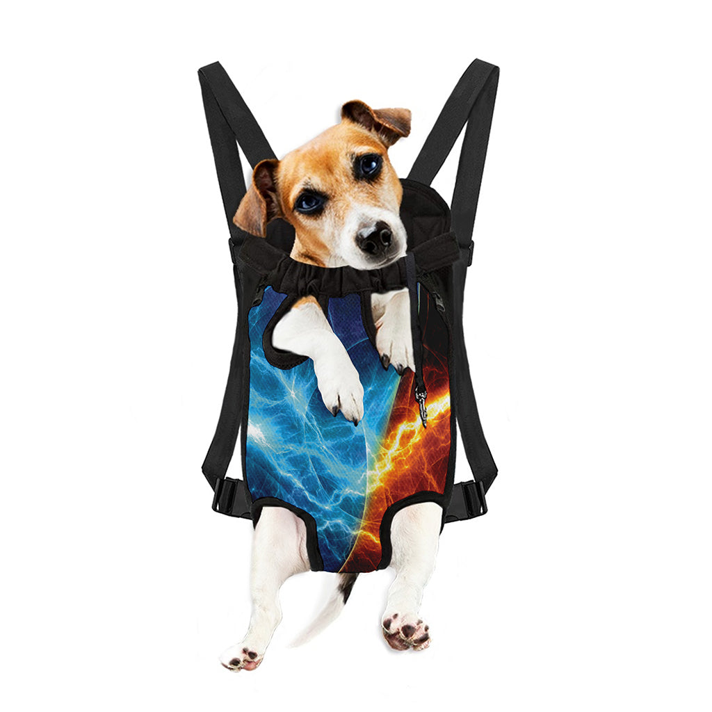 Fire And Ice Energy Print Pet Carrier Backpack