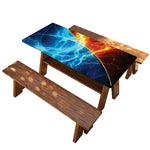 Fire And Ice Energy Print Picnic Table Cover