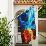 Fire And Ice Energy Print Polyester Flag