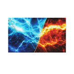 Fire And Ice Energy Print Polyester Flag