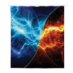 Fire And Ice Energy Print Polyester Shower Curtain