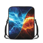 Fire And Ice Energy Print Rectangular Crossbody Bag