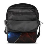 Fire And Ice Energy Print Rectangular Crossbody Bag