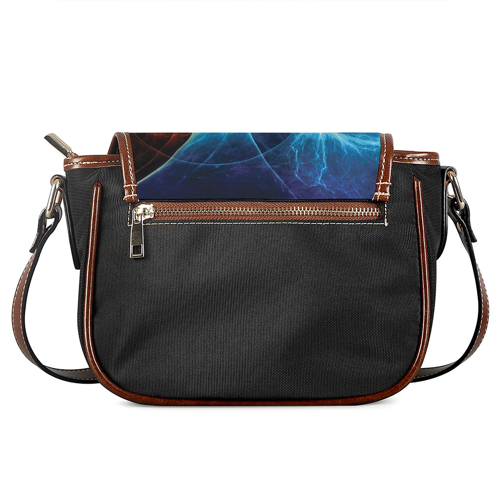 Fire And Ice Energy Print Saddle Bag