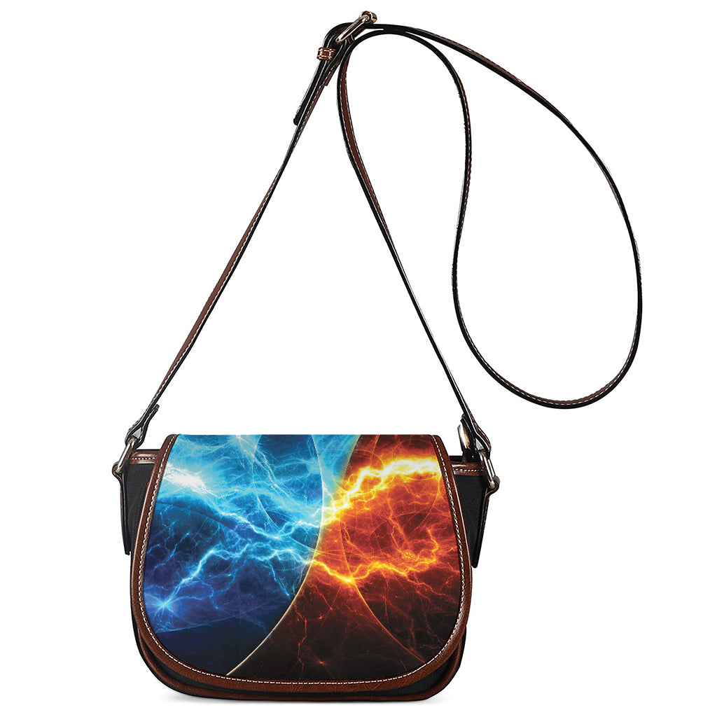 Fire And Ice Energy Print Saddle Bag