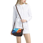 Fire And Ice Energy Print Saddle Bag