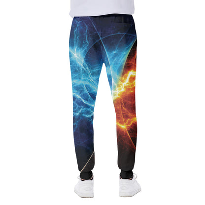 Fire And Ice Energy Print Scuba Joggers
