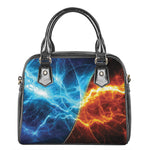 Fire And Ice Energy Print Shoulder Handbag