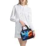 Fire And Ice Energy Print Shoulder Handbag