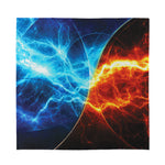 Fire And Ice Energy Print Silk Bandana