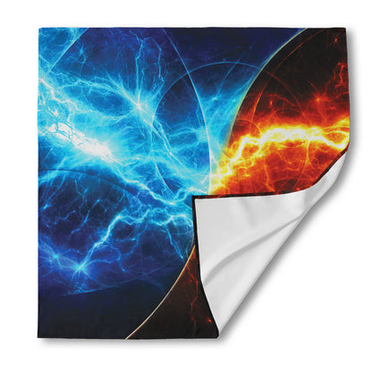 Fire And Ice Energy Print Silk Bandana