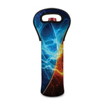 Fire And Ice Energy Print Single Neoprene Wine Tote