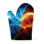 Fire And Ice Energy Print Single Oven Mitt