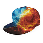 Fire And Ice Energy Print Snapback Cap