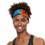 Fire And Ice Energy Print Sports Headband