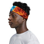 Fire And Ice Energy Print Sports Headband