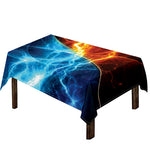 Fire And Ice Energy Print Tablecloth