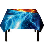 Fire And Ice Energy Print Tablecloth