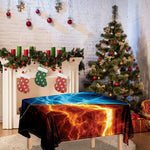 Fire And Ice Energy Print Tablecloth