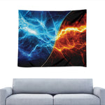 Fire And Ice Energy Print Tapestry
