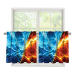 Fire And Ice Energy Print Tier Curtains