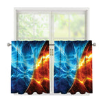 Fire And Ice Energy Print Tier Curtains