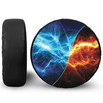 Fire And Ice Energy Print Tire Cover