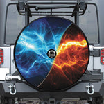 Fire And Ice Energy Print Tire Cover With Camera Hole