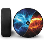 Fire And Ice Energy Print Tire Cover With Camera Hole