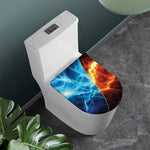 Fire And Ice Energy Print Toilet Lid Cover
