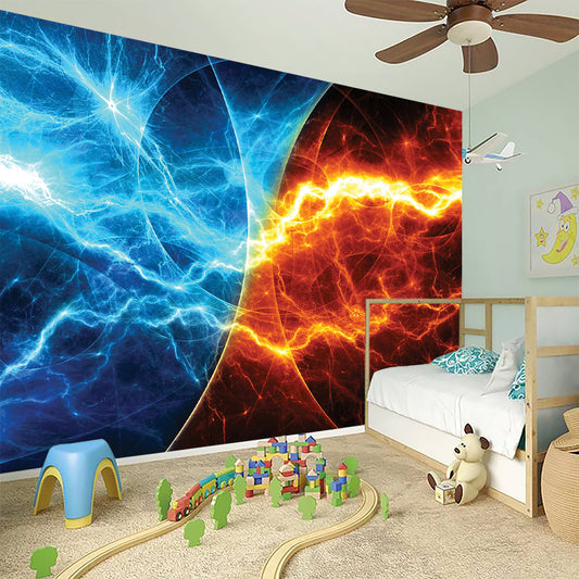 Fire And Ice Energy Print Wall Sticker