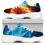 Fire And Ice Energy Print White Chunky Shoes