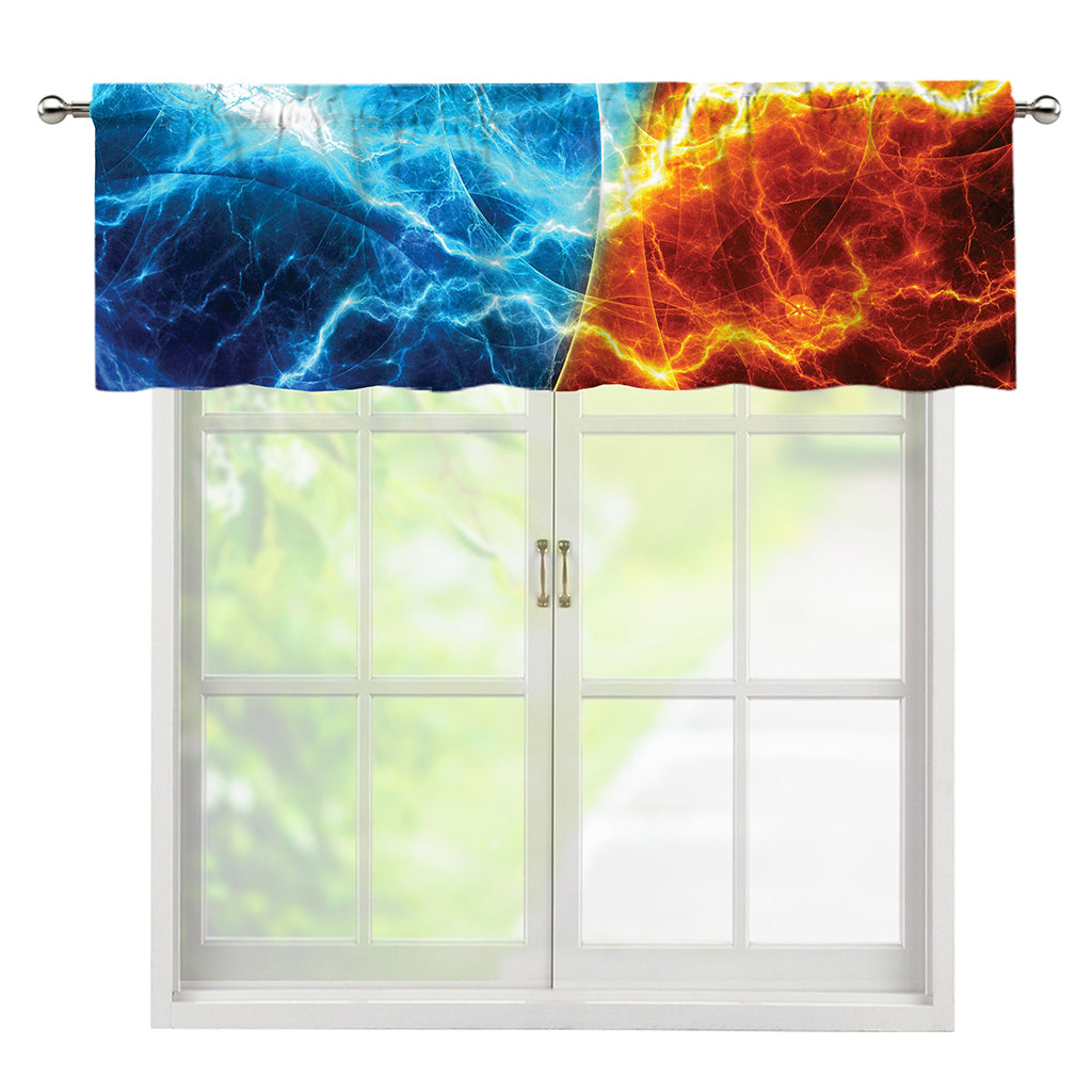 Fire And Ice Energy Print Window Valance