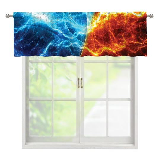 Fire And Ice Energy Print Window Valance