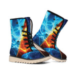 Fire And Ice Energy Print Winter Boots