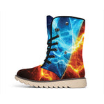 Fire And Ice Energy Print Winter Boots