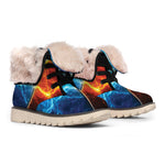Fire And Ice Energy Print Winter Boots