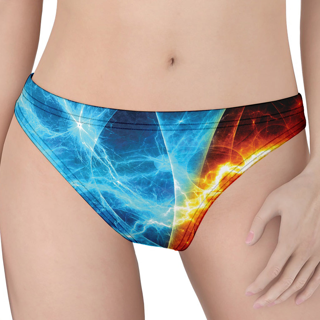 Fire And Ice Energy Print Women's Thong