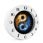 Fire And Ice Sparkle Yin Yang Print Alarm Clock