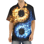 Fire And Ice Sparkle Yin Yang Print Aloha Shirt
