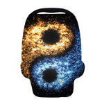 Fire And Ice Sparkle Yin Yang Print Baby Seat Cover