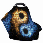 Fire And Ice Sparkle Yin Yang Print Baby Seat Cover