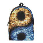 Fire And Ice Sparkle Yin Yang Print Backpack