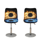 Fire And Ice Sparkle Yin Yang Print Bar Stool Covers