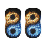 Fire And Ice Sparkle Yin Yang Print Bar Stool Covers