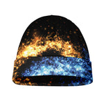 Fire And Ice Sparkle Yin Yang Print Beanie