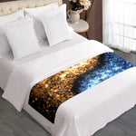 Fire And Ice Sparkle Yin Yang Print Bed Runner