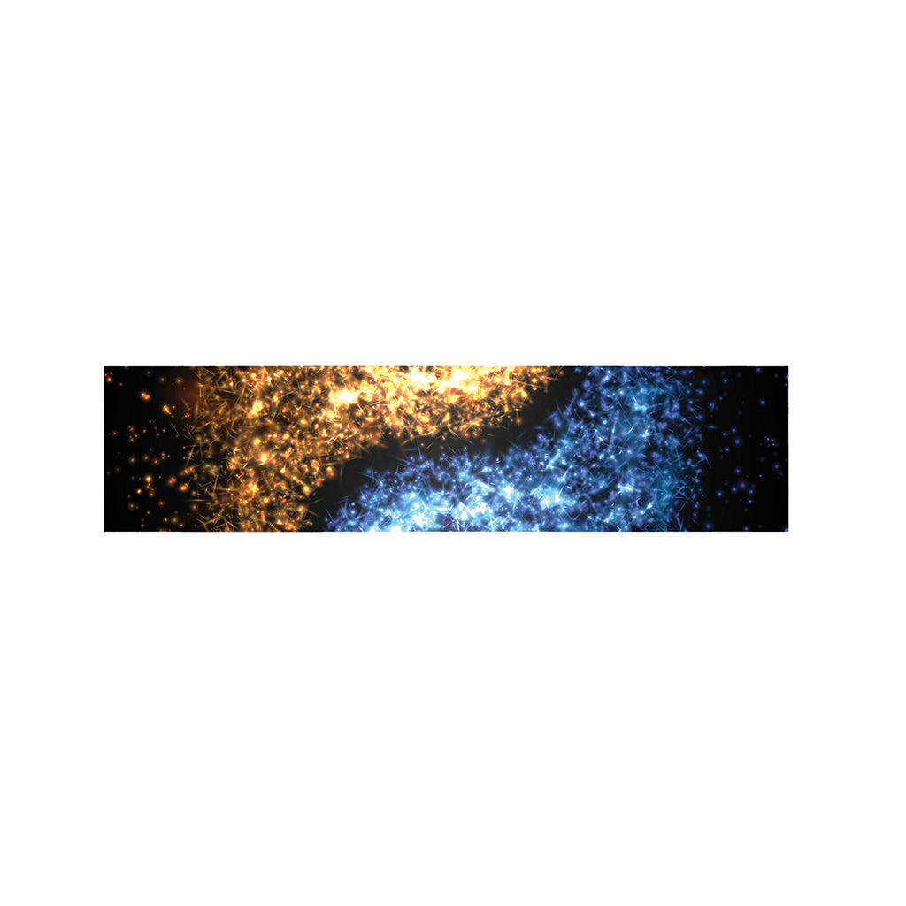 Fire And Ice Sparkle Yin Yang Print Bed Runner