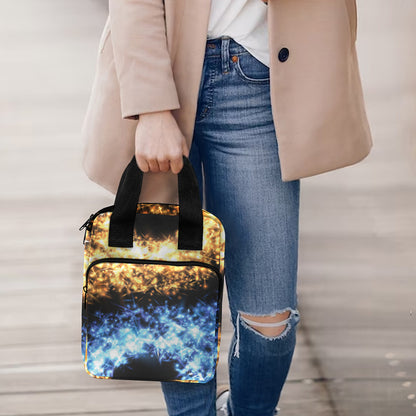 Fire And Ice Sparkle Yin Yang Print Bible Tote Bag
